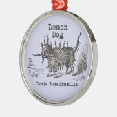 Dog Demon Funny Cute Metalen Ornament (Links)