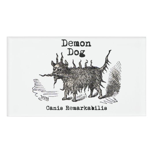 Dog Demon  Funny Cute Naambadge (Voorkant)