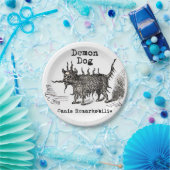 Dog Demon  Funny Cute Papieren Bordje (Feest)