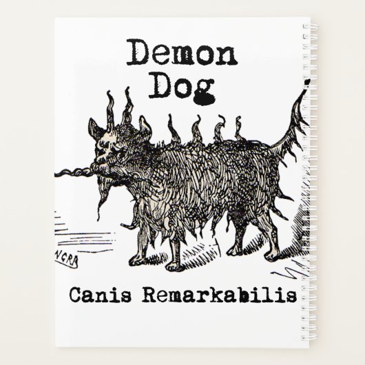 Dog Demon  Funny Cute Planner (Achterkant)