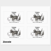 Dog Demon  Funny Cute Rechthoekige Sticker (Vel)