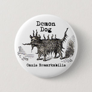 Dog Demon  Funny Cute Ronde Button 5,7 Cm