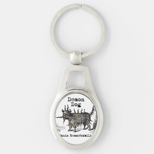 Dog Demon Funny Cute Sleutelhanger (Voorkant)