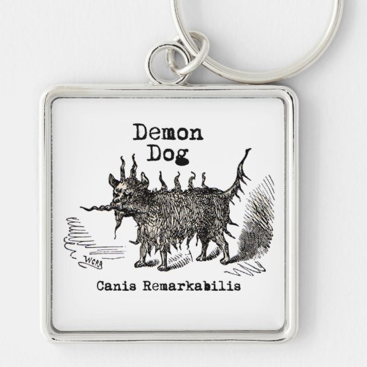 Dog Demon  Funny Cute Sleutelhanger (Voorkant)