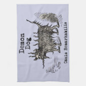 Dog Demon  Funny Cute Theedoek (Verticaal)