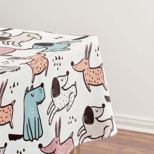 Dog Designer Tablecloth - Dog Birthday Party Gift Tafelkleed (Voorbeeld)