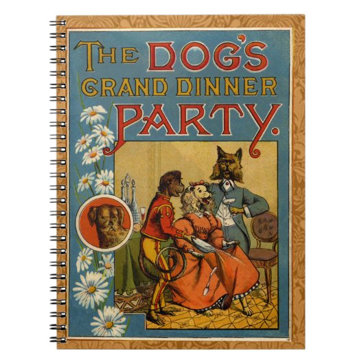 Dog Dinner Party hondenafbeelding Notitieboek (Voorkant)