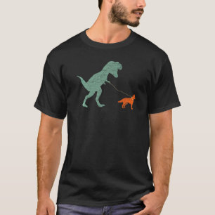 Dog Dinosaur Vintage Tyrannosaurus Rex & Siberian T-shirt