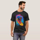 Dog Doberman Pinscher Surfing T-shirt (Voorkant volledig)