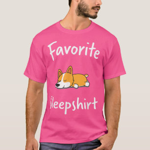 Dog Dogs Corgi Nap Sleeping Sleep Pajama Nightgown T-shirt