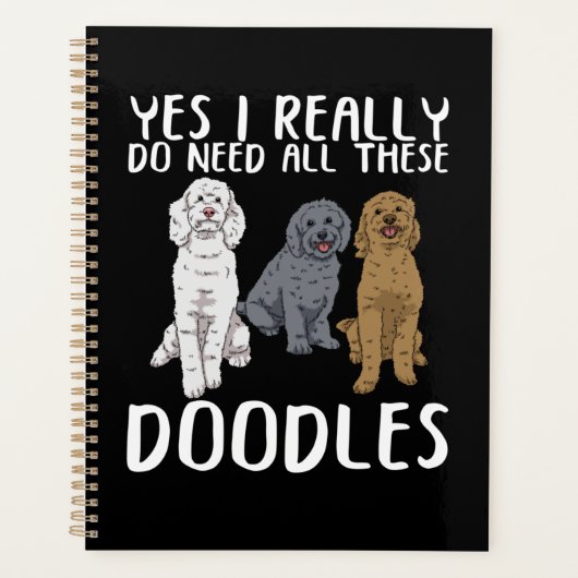 Dog Doodle Ma geeft pap Labradoodle Doodle Planner (Voorkant)