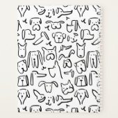 Dog Doodles | Gepersonaliseerde Monogram Planner (Achterkant)