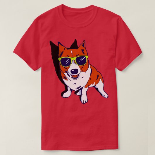 Dog draagt zijn zonnebril t-shirt (Design voorkant)