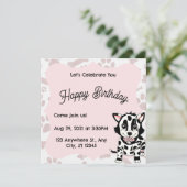 Dog drawing invitation for women's party.  (Debout devant)