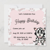 Dog drawing invitation for women's party.  (Devant)