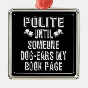 Dog Ear Books Humor Metalen Ornament