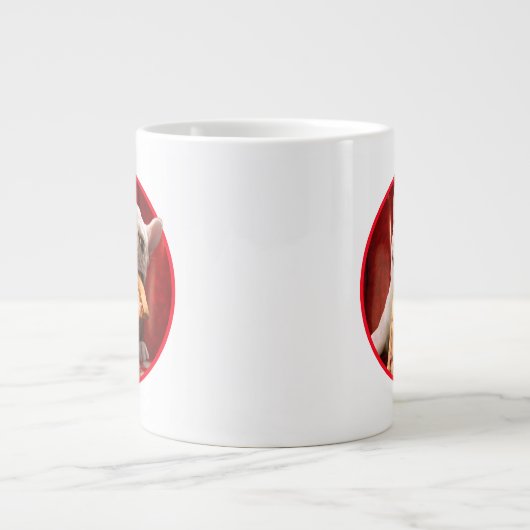 Dog Eating Pizza Slice Extra Grote Beker (Voorkant)