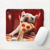 Dog Eating Pizza Slice Muismat (Met muis)