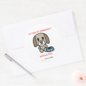 Dog Emergency opslaan Ronde Sticker (Envelop)