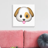 Dog - Emoji Canvas Afdruk (Insitu (Woonkamer))