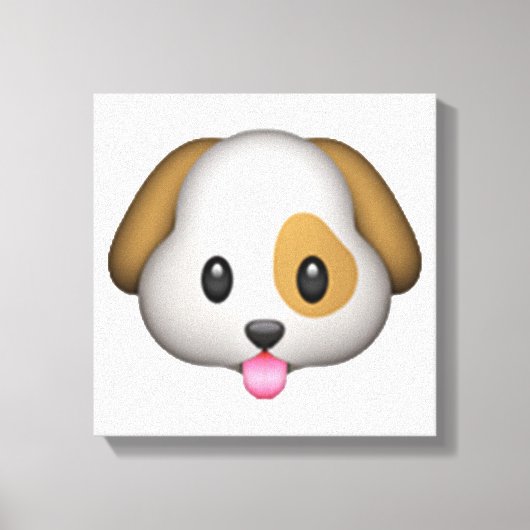 Dog - Emoji Canvas Afdruk (Voorkant)