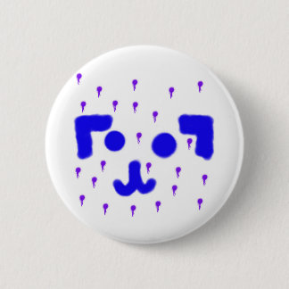 Dog Emoticon Paint Drip Ronde Button 5,7 Cm