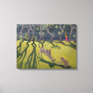 Dog en aap 1998 canvas afdruk