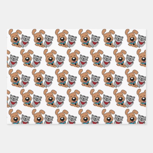 Dog- en kattenbakpapiervelset inpakpapier vel (Voorkant)