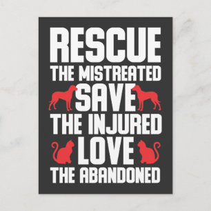 Dog- en kattenliefdesvoorlichting briefkaart