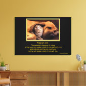 Dog en Kitten in de liefde Canvas Afdruk (Insitu (Woonkamer))