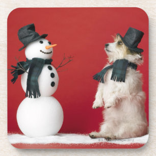 Dog en Snowman Drankjes Onderzetter