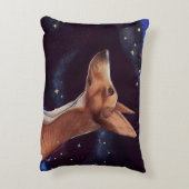 Dog en Stars Art Night Sky Accent Kussen (Achterkant (Verticaal))