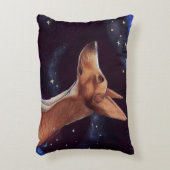 Dog en Stars Art Night Sky Accent Kussen (Voorkant(Verticaal))