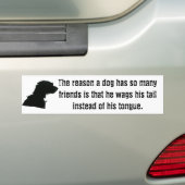 Dog en vrienden bumpersticker (Op auto)