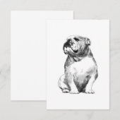 Dog English Bulldog Gift RSVP Kaartje (Voorkant / Achterkant)