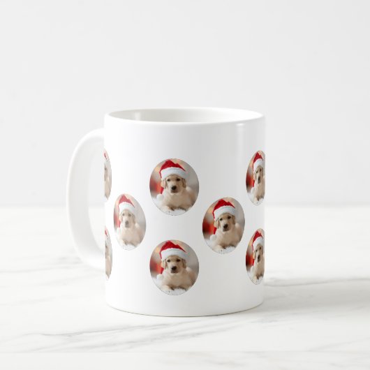 Dog Face - Custom Pattern Coffee Mug Koffiemok (Voorkant links)