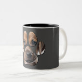 Dog Face Dog Paw Coffee Mok (Voorkant rechts)
