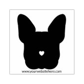 Dog Face French Bulldog Rubberstempel (Afrduk)