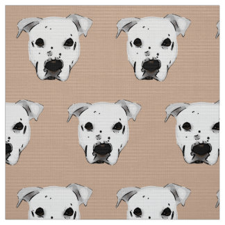 Dog Face Pattern Stof