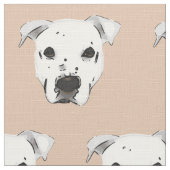 Dog Face Pattern Stof (Close Up)