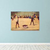 Dog Fighting (olie op papier) Canvas Afdruk (Insitu (Houten vloer))