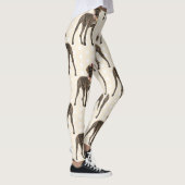 Dog Floral Great Dane Pattern, Hondenliefhebber Leggings (Rechts)
