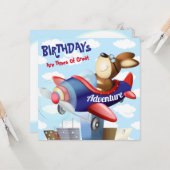 Dog Flying Kaart (Voorkant / Achterkant in situ)