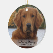Dog Foto in Loving Memory Name Year Kerstmis Keramisch Ornament (Links)