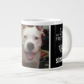 Dog Foto Mijn beste vriend Black Extra Grote Beker (Voorkant rechts)