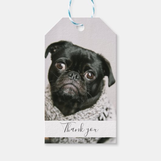 Dog Foto Mijn mensen Dank je huwelijk Cadeaulabel (Voorkant)