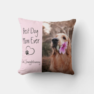 Dog Foto Super Mam Heart Paw Print Kussen