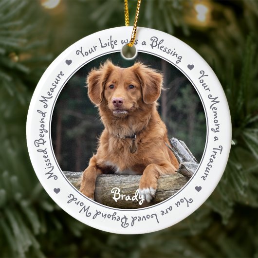 Dog Foto Sympathie Keepomwille Pet Memorial Keramisch Ornament