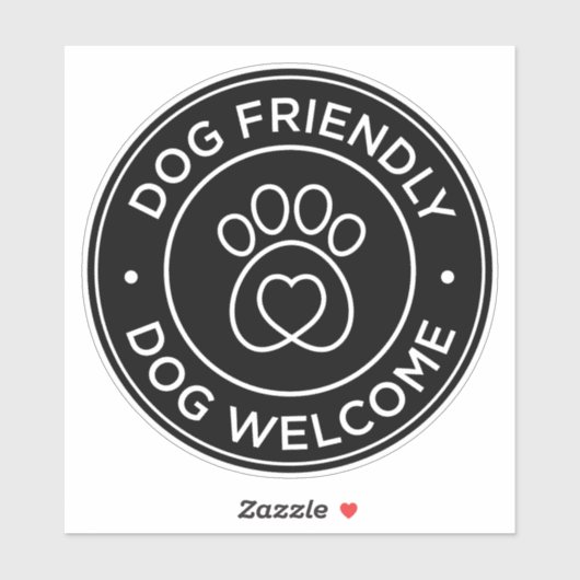 Dog Friendly Dog Welkom Sticker (Vel)