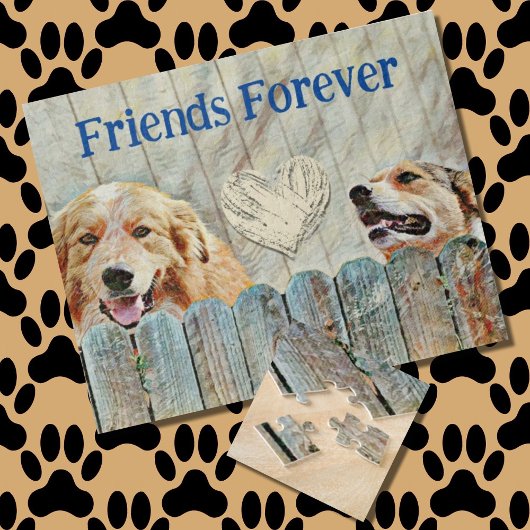 Dog Friends for ever Sweet Heart Puzzle Legpuzzel